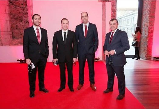 equipa na noite de entrega de prémios